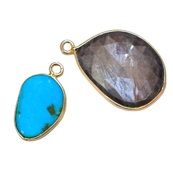 Charm Bundle—Turquoise & Faceted Labradorite Charms - Picture 8 of 9